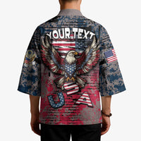 Personalized Patriotic Rebel American Kimono Grunge USA Eagle Flag - Wonder Print Shop