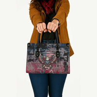 Patriotic Rebel American Leather Bag Grunge USA Eagle Flag - Wonder Print Shop