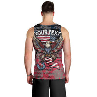 Personalized Patriotic Rebel American Men Tank Top Grunge USA Eagle Flag - Wonder Print Shop