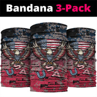 Patriotic Rebel American Neck Gaiter Grunge USA Eagle Flag DT05