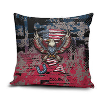 Patriotic Rebel American Pillow Cover Grunge USA Eagle Flag - Wonder Print Shop