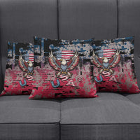 Patriotic Rebel American Pillow Cover Grunge USA Eagle Flag - Wonder Print Shop