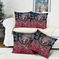 Patriotic Rebel American Pillow Cover Grunge USA Eagle Flag - Wonder Print Shop