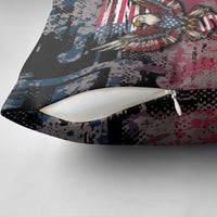 Patriotic Rebel American Pillow Cover Grunge USA Eagle Flag - Wonder Print Shop