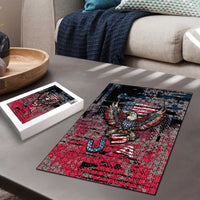 Patriotic Rebel American Puzzle Grunge USA Eagle Flag - Wonder Print Shop