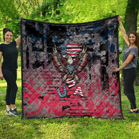Patriotic Rebel American Quilt Grunge USA Eagle Flag - Wonder Print Shop