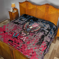 Patriotic Rebel American Quilt Grunge USA Eagle Flag - Wonder Print Shop