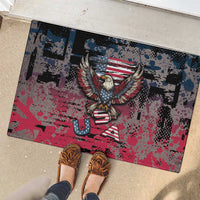 Patriotic Rebel American Rubber Doormat Grunge USA Eagle Flag - Wonder Print Shop