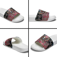 Patriotic Rebel American Slide Sandals Grunge USA Eagle Flag - Wonder Print Shop
