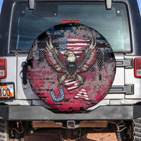 Patriotic Rebel American Spare Tire Cover Grunge USA Eagle Flag - Wonder Print Shop