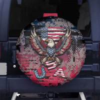 Patriotic Rebel American Spare Tire Cover Grunge USA Eagle Flag - Wonder Print Shop