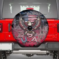 Patriotic Rebel American Spare Tire Cover Grunge USA Eagle Flag - Wonder Print Shop