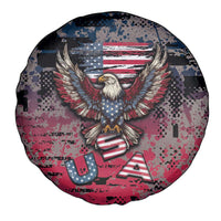Patriotic Rebel American Spare Tire Cover Grunge USA Eagle Flag - Wonder Print Shop