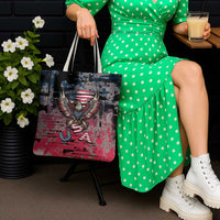 Patriotic Rebel American Tote Bag Grunge USA Eagle Flag - Wonder Print Shop