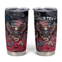 Personalized Patriotic Rebel American Tumbler Cup Grunge USA Eagle Flag - Wonder Print Shop