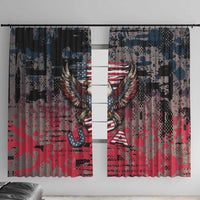 Patriotic Rebel American Window Curtain Grunge USA Eagle Flag - Wonder Print Shop