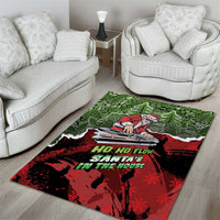 Hip Hop Christmas Area Rug DJ Santa Ho Ho Flow - Wonder Print Shop