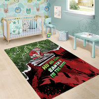 Hip Hop Christmas Area Rug DJ Santa Ho Ho Flow - Wonder Print Shop