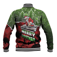 Hip Hop Christmas Baseball Jacket DJ Santa Ho Ho Flow - Wonder Print Shop