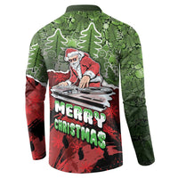 Hip Hop Christmas Button Sweatshirt DJ Santa Ho Ho Flow - Wonder Print Shop