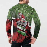 Hip Hop Christmas Button Sweatshirt DJ Santa Ho Ho Flow - Wonder Print Shop