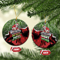Hip Hop Christmas Ceramic Ornament DJ Santa Ho Ho Flow - Wonder Print Shop