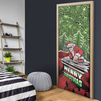 Hip Hop Christmas Door Cover DJ Santa Ho Ho Flow - Wonder Print Shop