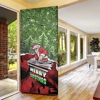 Hip Hop Christmas Door Cover DJ Santa Ho Ho Flow - Wonder Print Shop