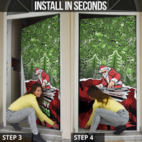 Hip Hop Christmas Door Cover DJ Santa Ho Ho Flow - Wonder Print Shop