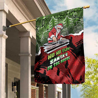 Hip Hop Christmas Garden Flag DJ Santa Ho Ho Flow - Wonder Print Shop