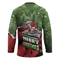 Hip Hop Christmas Hockey Jersey DJ Santa Ho Ho Flow - Wonder Print Shop