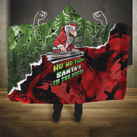 Hip Hop Christmas Hooded Blanket DJ Santa Ho Ho Flow - Wonder Print Shop