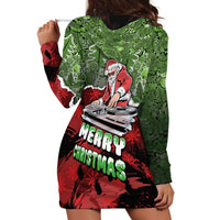 Hip Hop Christmas Hoodie Dress DJ Santa Ho Ho Flow - Wonder Print Shop