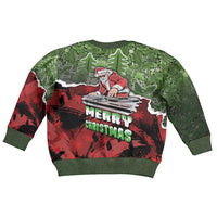 Hip Hop Christmas Kid Ugly Christmas Sweater DJ Santa Ho Ho Flow - Wonder Print Shop