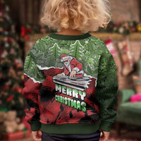Hip Hop Christmas Kid Ugly Christmas Sweater DJ Santa Ho Ho Flow - Wonder Print Shop