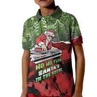 Hip Hop Christmas Kid Polo Shirt DJ Santa Ho Ho Flow - Wonder Print Shop