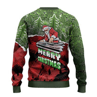 Hip Hop Christmas Ugly Christmas Sweater DJ Santa Ho Ho Flow - Wonder Print Shop