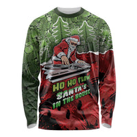 Hip Hop Christmas Long Sleeve Shirt DJ Santa Ho Ho Flow - Wonder Print Shop