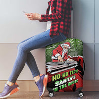 Hip Hop Christmas Luggage Cover DJ Santa Ho Ho Flow - Wonder Print Shop
