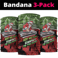 Hip Hop Christmas Neck Gaiter DJ Santa Ho Ho Flow - Wonder Print Shop