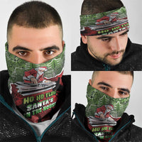 Hip Hop Christmas Neck Gaiter DJ Santa Ho Ho Flow - Wonder Print Shop