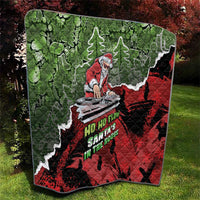 Hip Hop Christmas Quilt DJ Santa Ho Ho Flow - Wonder Print Shop