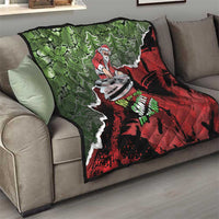 Hip Hop Christmas Quilt DJ Santa Ho Ho Flow - Wonder Print Shop