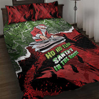 Hip Hop Christmas Quilt Bed Set DJ Santa Ho Ho Flow - Wonder Print Shop