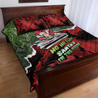 Hip Hop Christmas Quilt Bed Set DJ Santa Ho Ho Flow - Wonder Print Shop