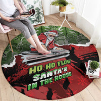 Hip Hop Christmas Round Carpet DJ Santa Ho Ho Flow - Wonder Print Shop