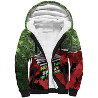 Hip Hop Christmas Sherpa Hoodie DJ Santa Ho Ho Flow - Wonder Print Shop