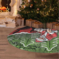 Hip Hop Christmas Tree Skirt DJ Santa Ho Ho Flow - Wonder Print Shop