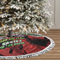 Hip Hop Christmas Tree Skirt DJ Santa Ho Ho Flow - Wonder Print Shop