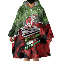 Hip Hop Christmas Wearable Blanket Hoodie DJ Santa Ho Ho Flow - Wonder Print Shop